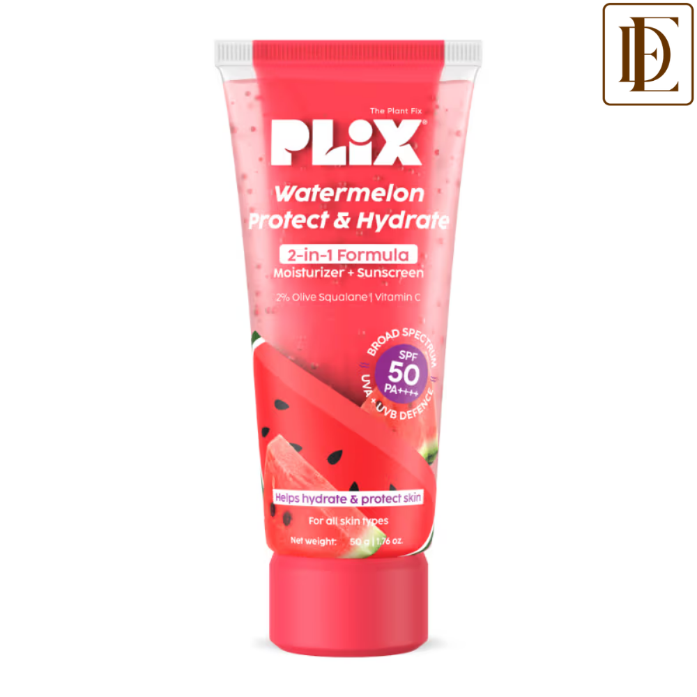 Plix Watermelon SPF PA++++ 50 Protect & Hydrate 2 In 1 Moisturizer + Sunscreen