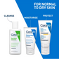 CeraVe Sun Protection Combo - AM lotion SPF 50 Sunscreen & Moisturizing Cream For Dry Skin