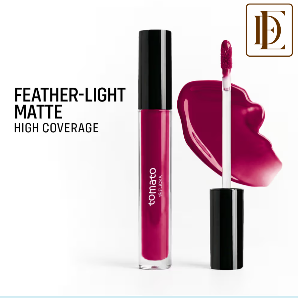 Flicka Tomato Liquid Lipstick Rich Matte Long Lasting Intense Pigment Smudgeproof