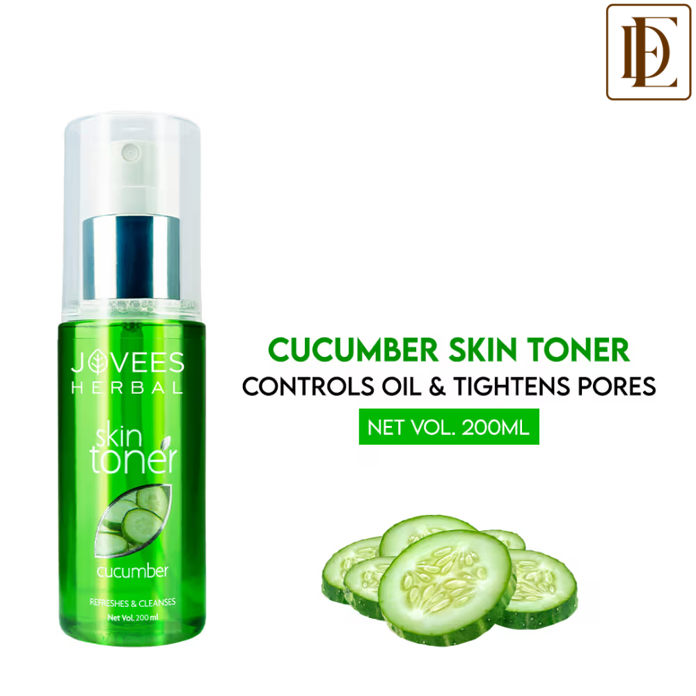 Jovees Herbal Cucumber Skin Toner For Face - Toner for Oily, Sensitive and Acne Prone Skin