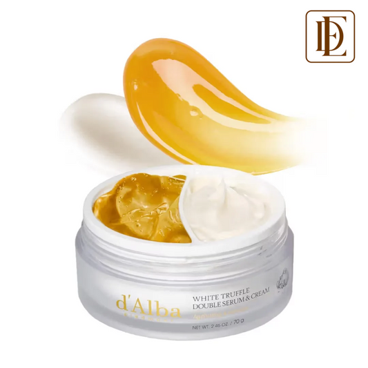 d'Alba piedmont White Truffle Double Serum & Cream, Vegan, Elasticity & Brightness