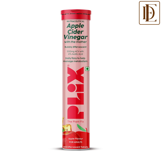 Plix Apple Cider Vinegar Effervescent Tablet (Apple) (15 Tablets)