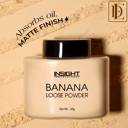 Insight Cosmetics Banana Loose Powder, Oil Control Formula, Long-Wear Matte Finish