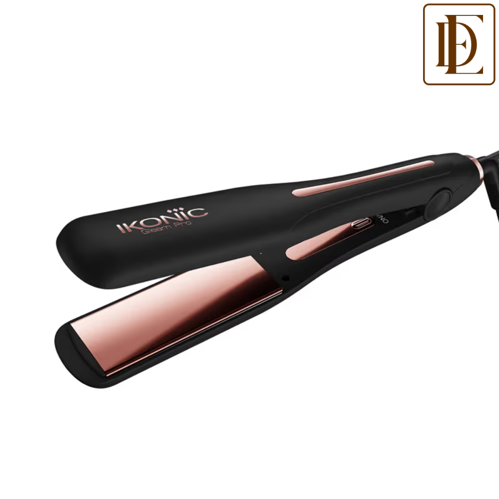 Ikonic Professional Gleam Pro Hair Straightener - Black & Rose Gold