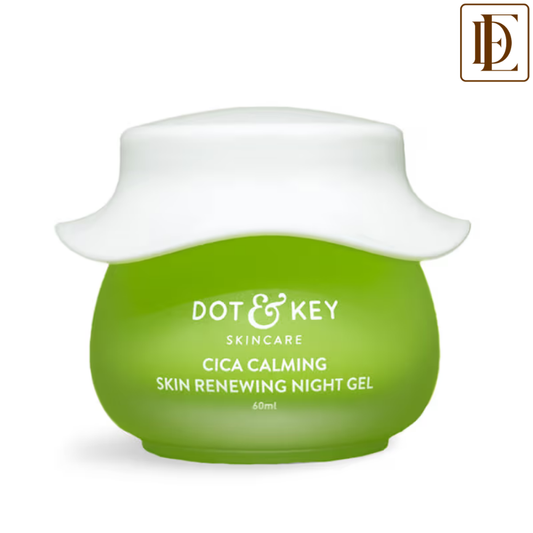 Dot & Key Cica Calming Skin Renewing Night Gel, Niacinamide & Green Tea, Heals Acne & Soothes Skin