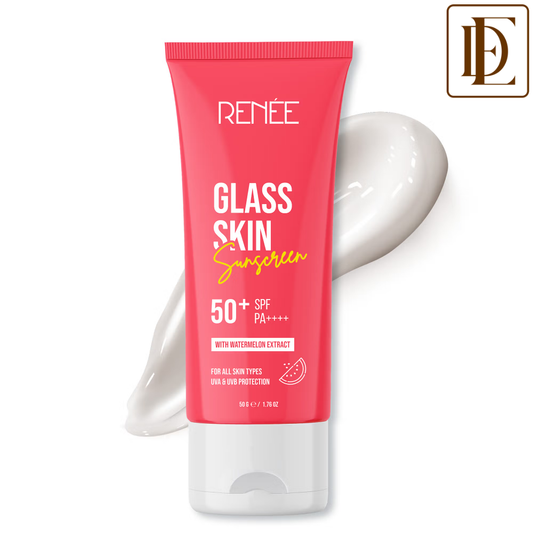 RENEE Glass Skin Gel Sunscreen with SPF 50+, Lightweight, Hydrating & Non-Sticky, Zero White Cast