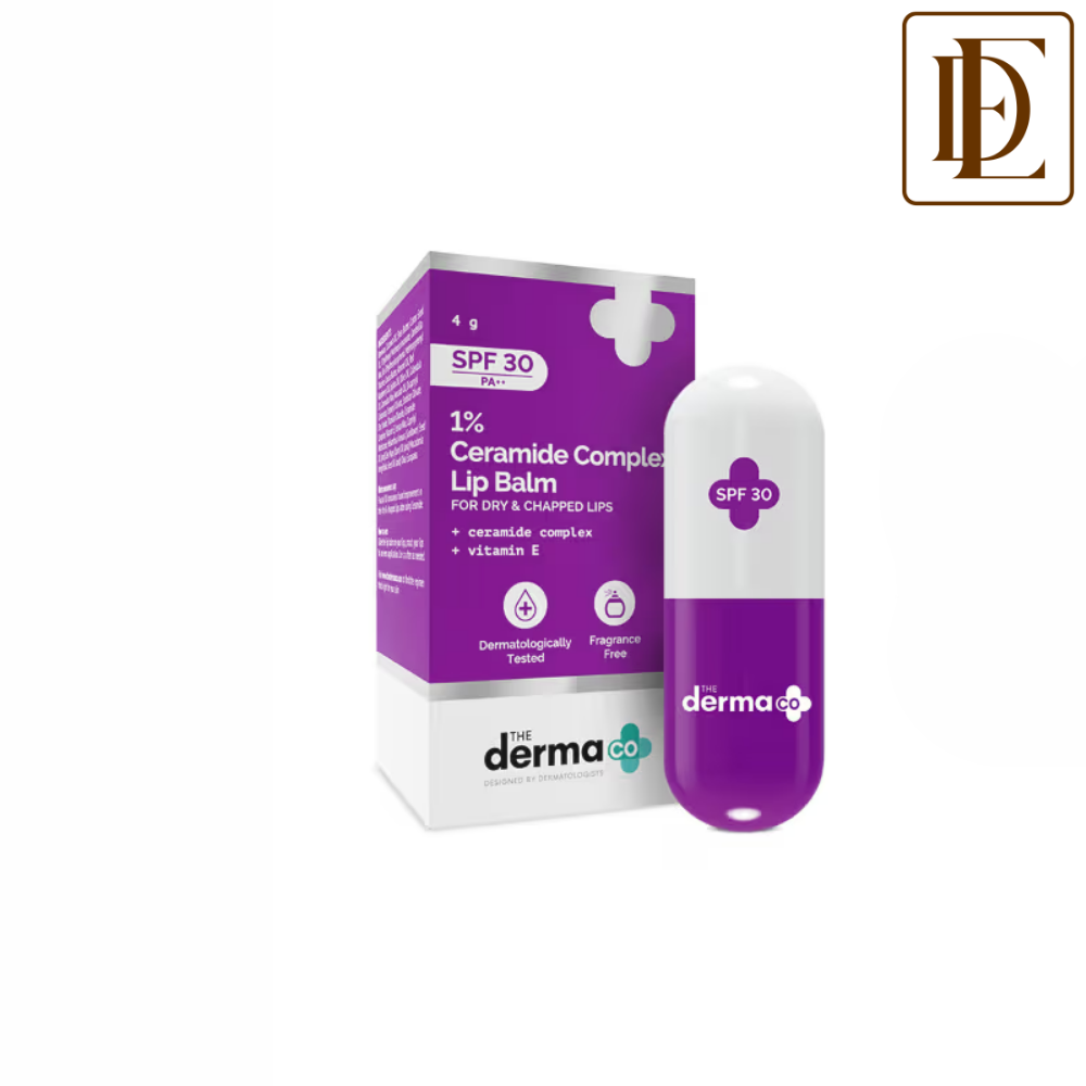 The Derma Co Ceramides Lip Balm with SPF 30 PA+++ and Vitamin E for Dry and Chapped Lips