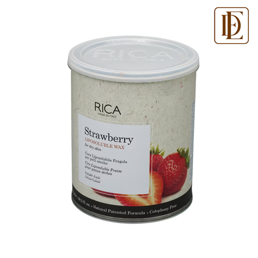 Rica Strawberry Liposoluble Wax For Dry Skin With Glyceryl Rosinate & Natural Beeswax