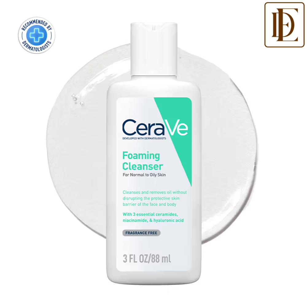 CeraVe Foaming Cleanser Face Wash For Oily Skin with Hyaluronic Acid, Ceramides & Niacinamide