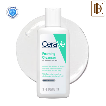 CeraVe Foaming Cleanser Face Wash For Oily Skin with Hyaluronic Acid, Ceramides & Niacinamide