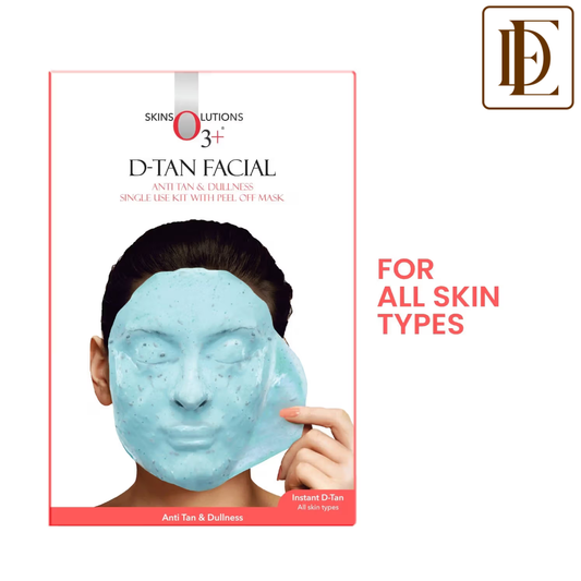 O3+ D-TAN Facial Kit with Peel Off Mask for Tan Removal & Pigmentation | Suitable for All Skin Types