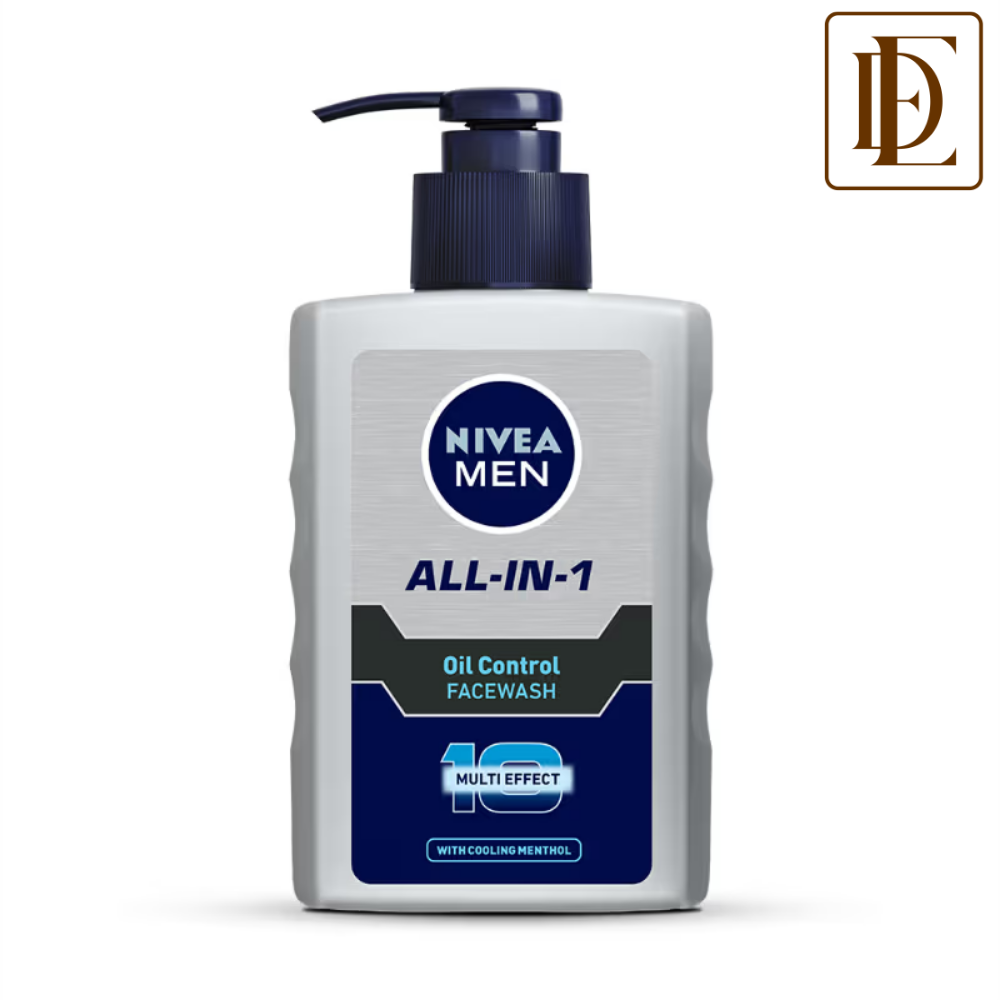 NIVEA MEN All-IN-1 Oil Control Face Wash with 10x Multi Effect With Clooing MENthol