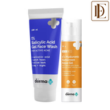 The Derma Co 1% Hyaluronic Sunscreen & 2% Salicylic Face Wash Combo