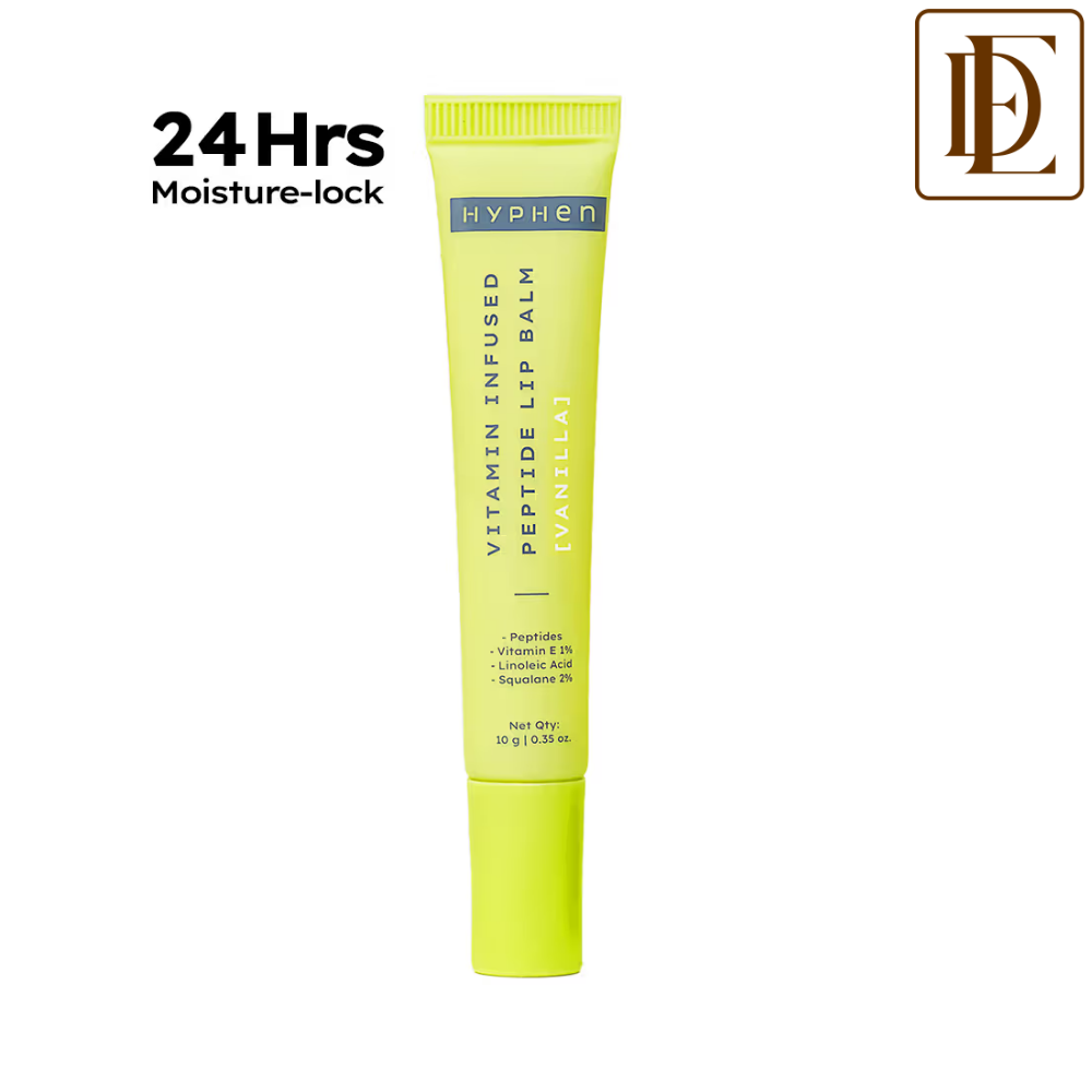 Hyphen Vitamin Infused Peptide Lip Balm - Vanilla For Dry & Chapped Lips, Hydrates & Moisturizes