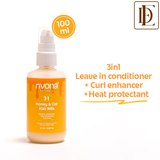 Rivona Naturals 3 In 1 Honey & Oat Hair Milk Leave-In Conditioner + Heat Protectant + Anti-Frizz