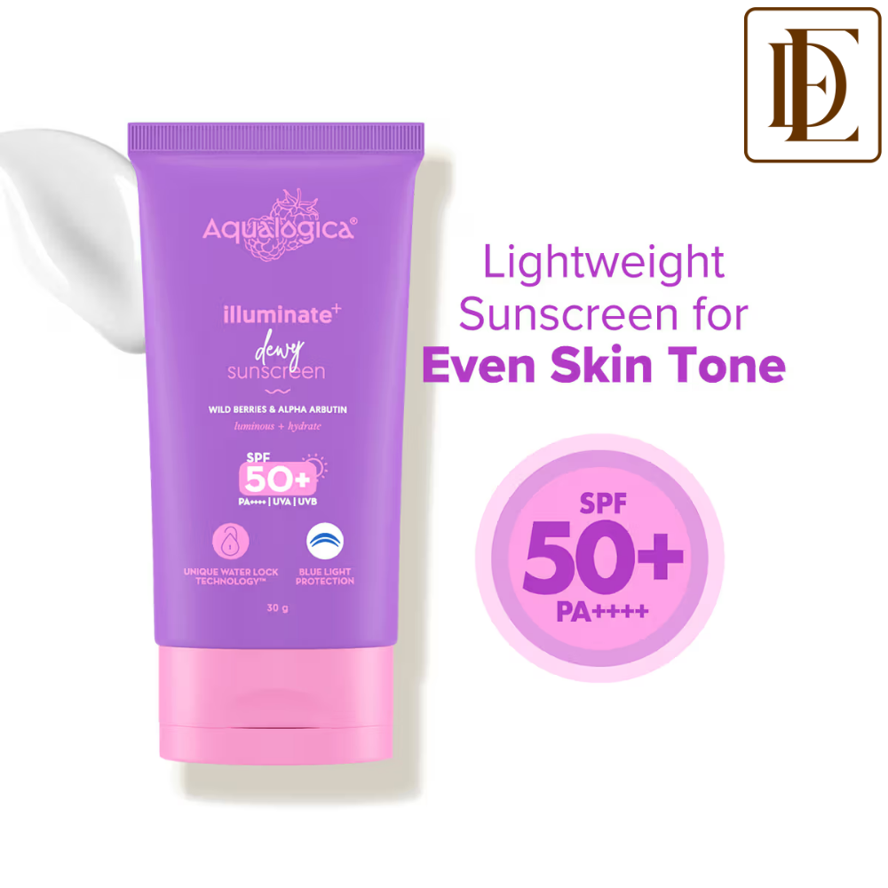 Aqualogica Illuminate+ SPF 50+ PA++++, Berries, Alpha Arbutin, APF, In-Vivo Tested