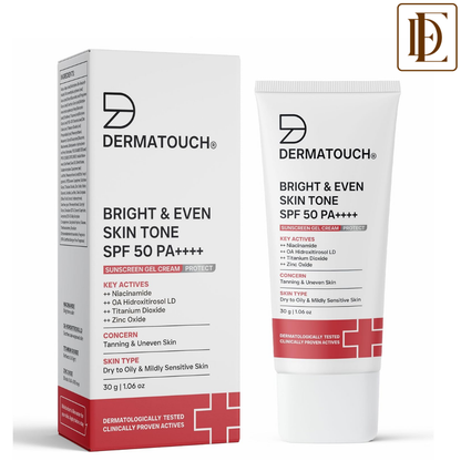 DERMATOUCH Bright & Even Skin Tone SPF 50 PA++++ Sunscreen Gel Cream