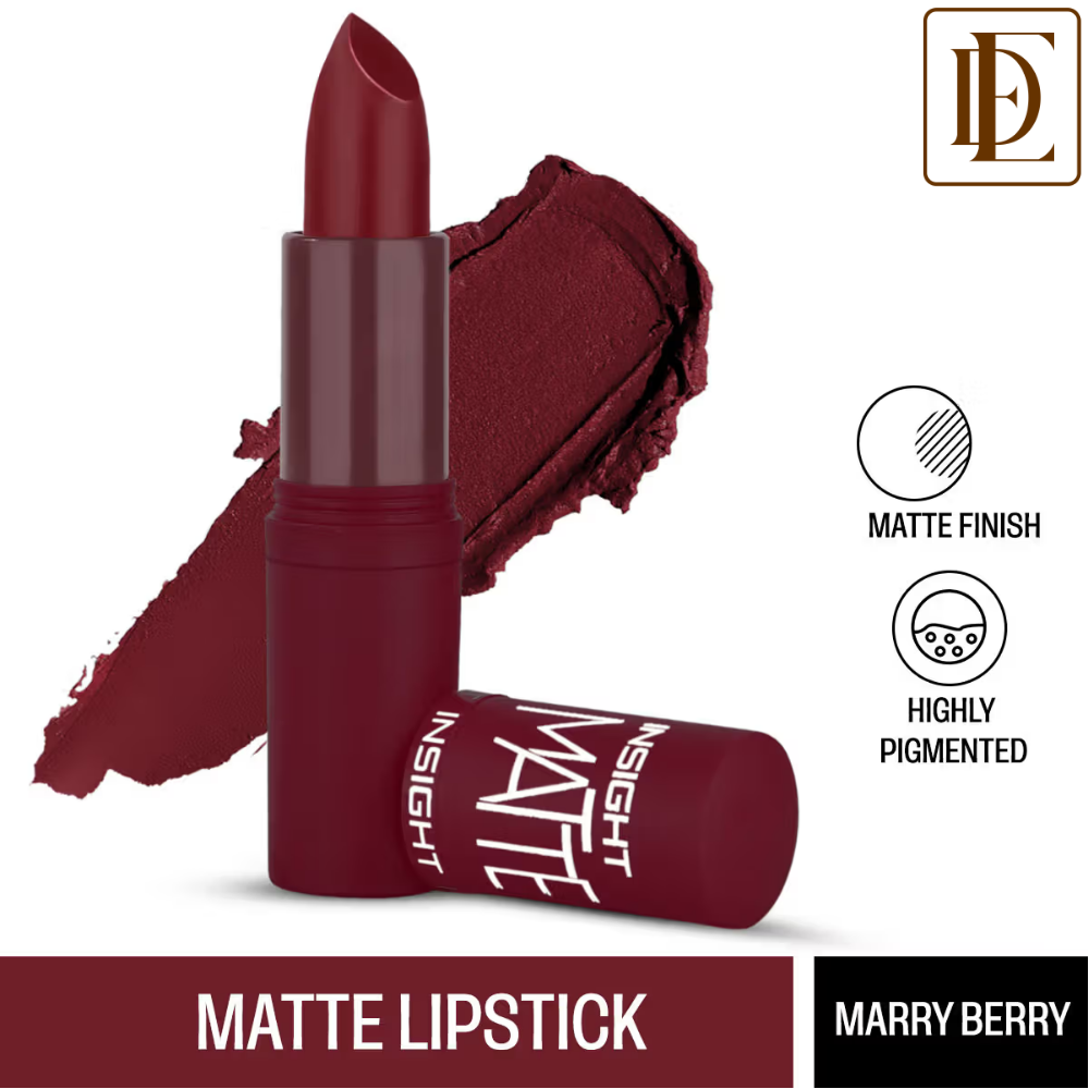 Insight Cosmetics Matte Lipstick, 1 Stroke Application, Long Lasting