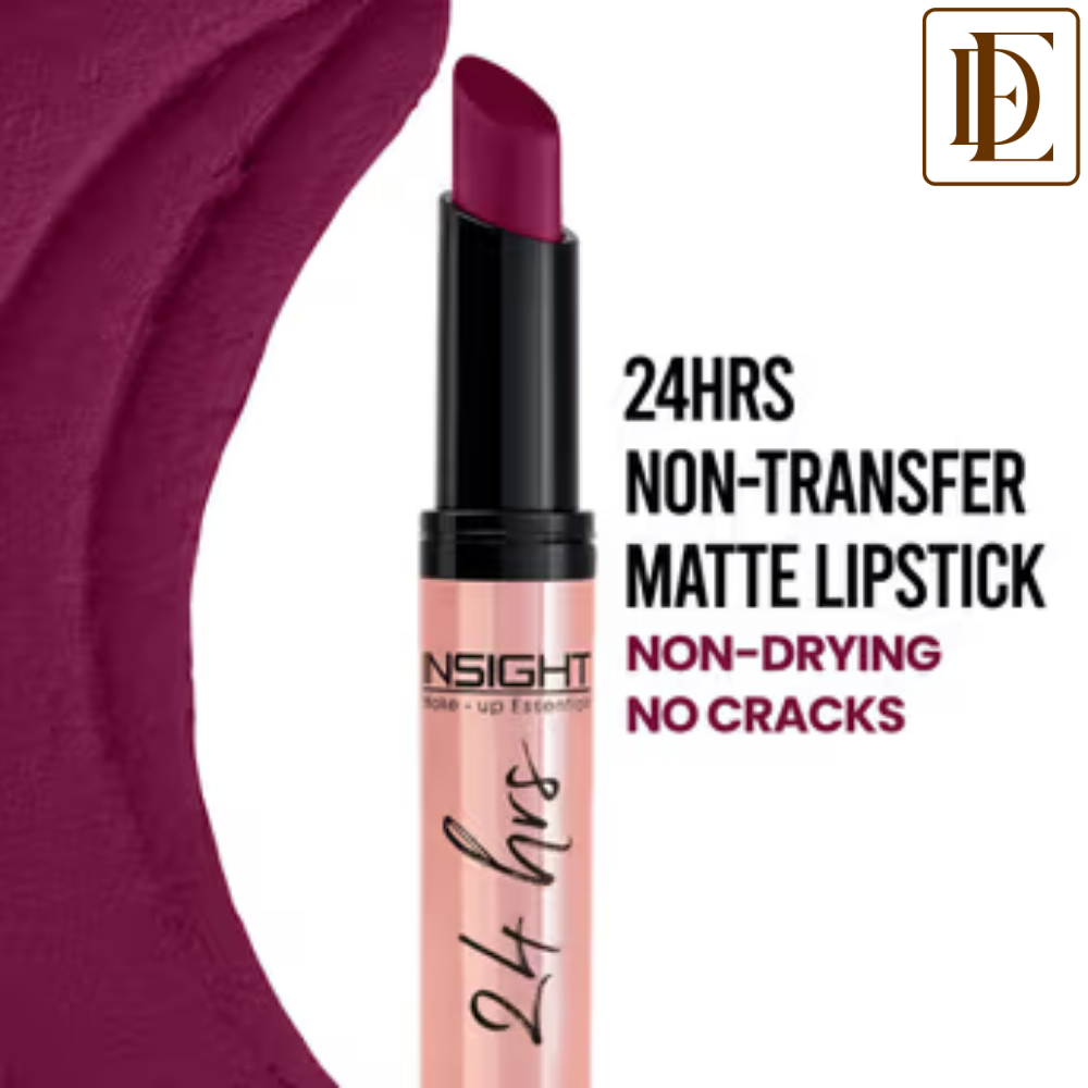 Insight Cosmetics 24 Hrs Non Transfer Matte Lipstick, Creamy Texture Matte Finish, Waterproof