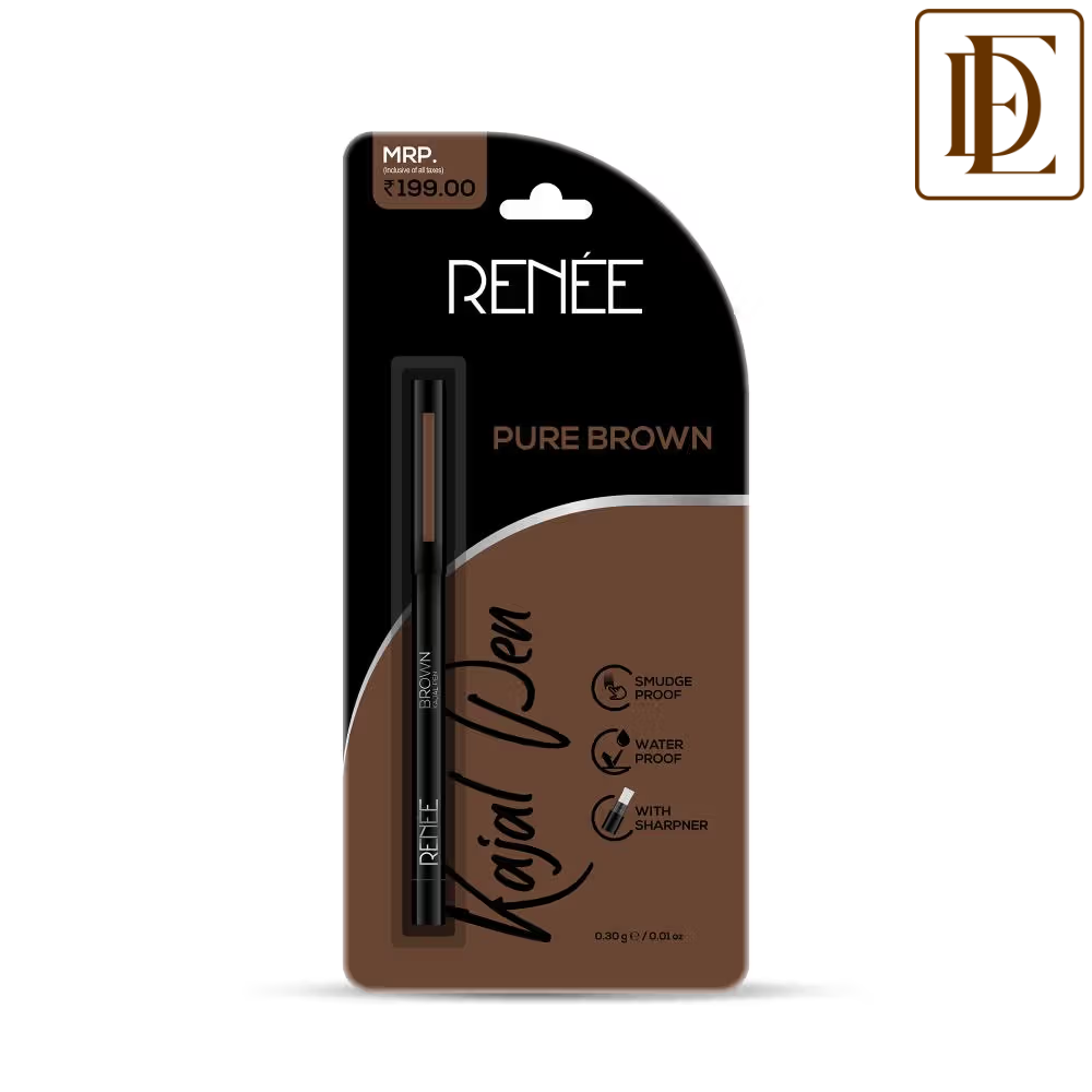 Renee Cosmetics Pure Brown Kajal Pen With Sharpener - Pure Brown