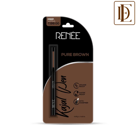 Renee Cosmetics Pure Brown Kajal Pen With Sharpener - Pure Brown