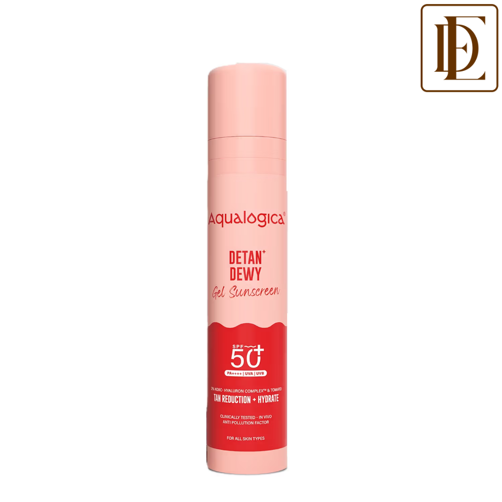 Aqualogica Detan+ Dewy Lightweight Sunscreen Gel SPF 50+ PA++++ for Normal & Dry Skin