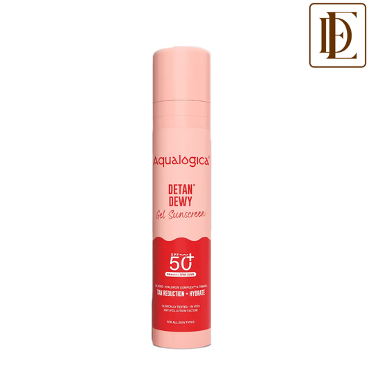 Aqualogica Detan+ Dewy Lightweight Sunscreen Gel SPF 50+ PA++++ for Normal & Dry Skin
