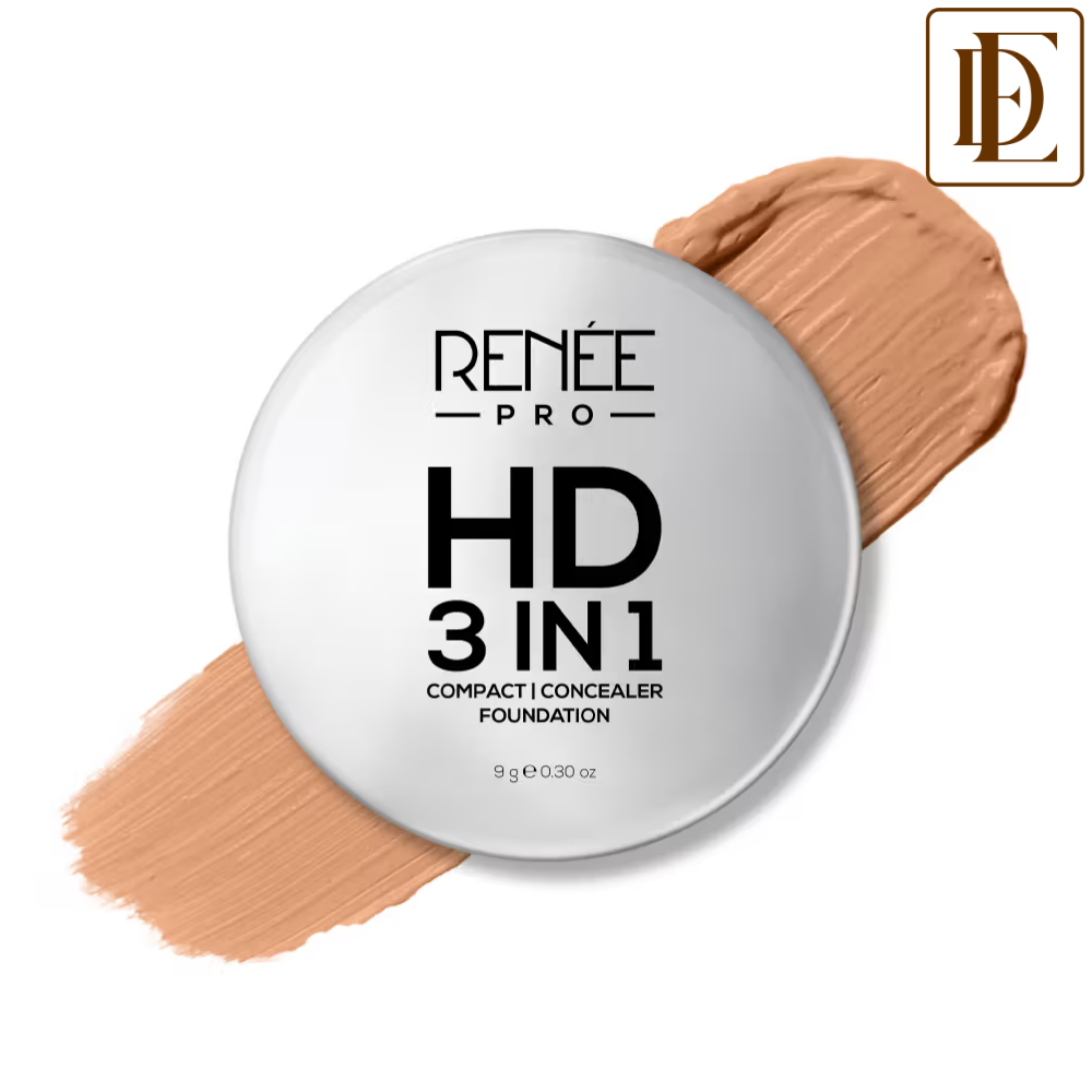 RENEE PRO HD 3-In-1 Matte Compact With SPF 20 Works As Foundation, Compact & Concealer