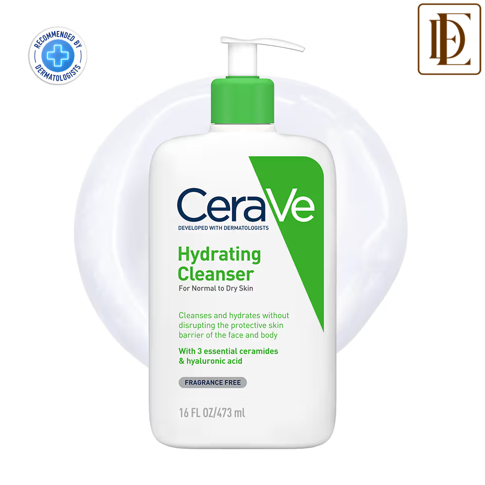 CeraVe Hydrating Cleanser Non-Foaming Face Wash for Dry Skin with Ceramides & Hyaluronic Acid
