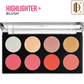 Insight Cosmetics Blush & Highlight Palette, 2 In 1 Intense Pigment, Lightweight Formula