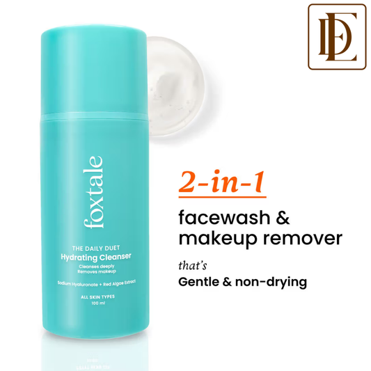 Foxtale Hydrating Cleanser & Makeup Remover with Hyaluronic Acid for Dryness & Deep Hydration
