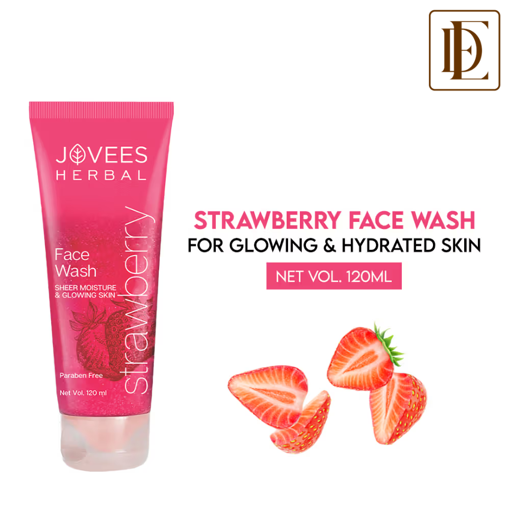 Jovees Herbal Strawberry Face Wash With Strawberry Extracts For Sheer Moisture & Glowing Skin