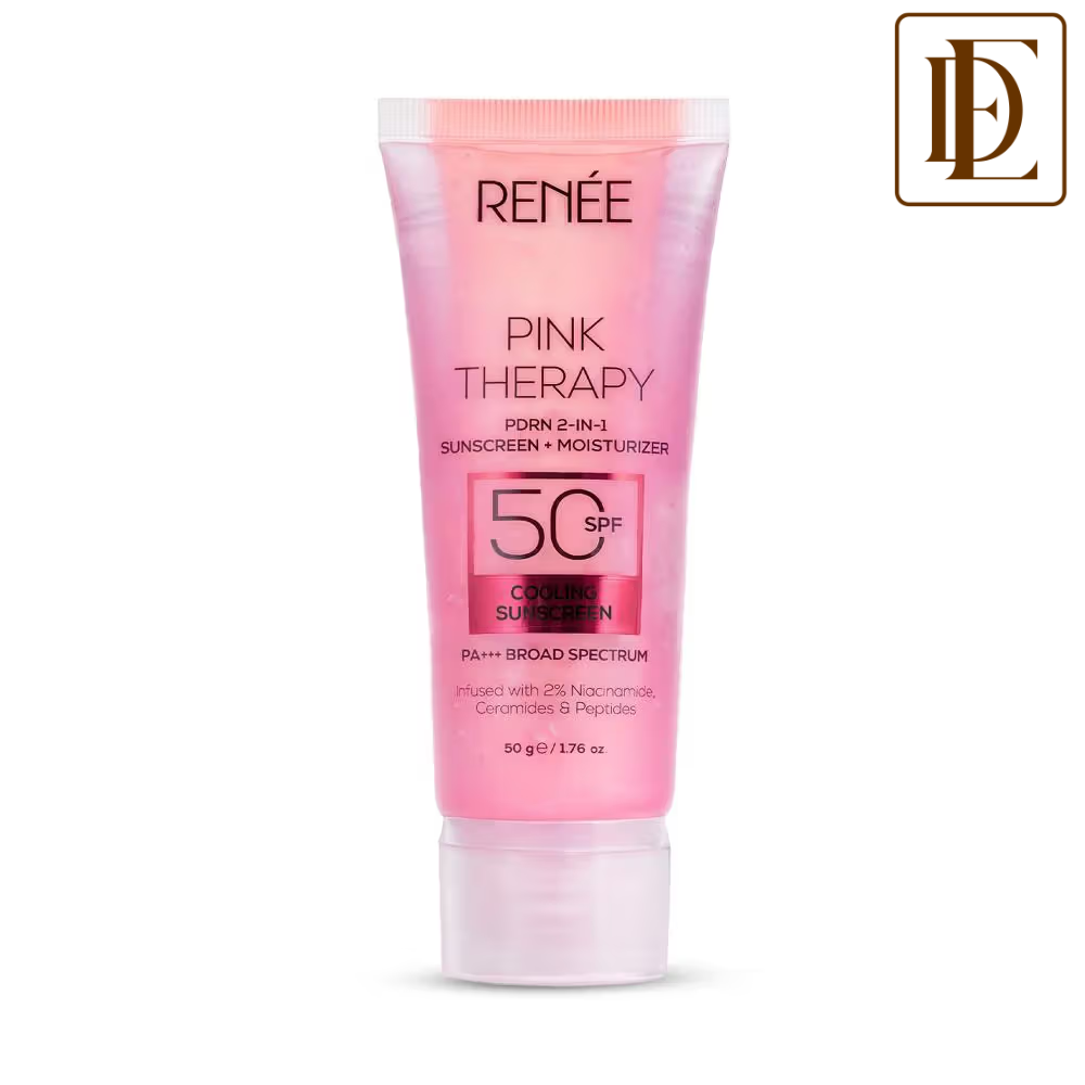 RENEE Pink Therapy PDRN 2-In-1 Sunscreen + Moisturizer SPF 50 PA+++ With Niacinamide, In-Vivo Tested