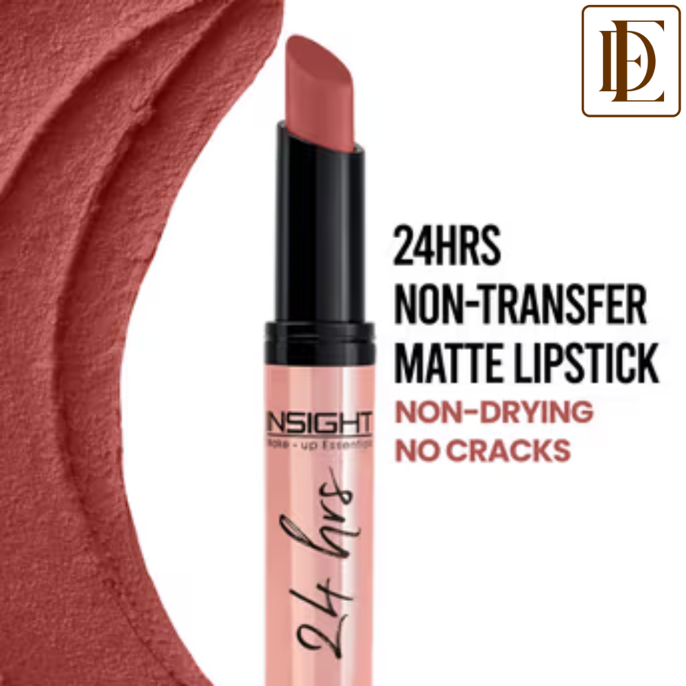 Insight Cosmetics 24 Hrs Non Transfer Matte Lipstick, Creamy Texture Matte Finish, Waterproof