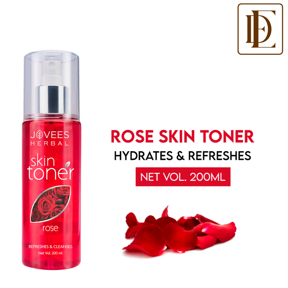 Jovees Herbal Rose Skin Toner For Youthful Skin, Tightens Pores, Healthy Glow 100% Natural