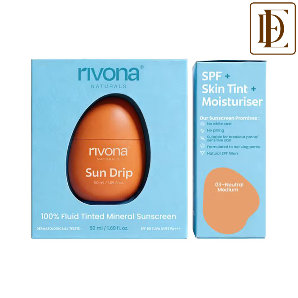 Rivona Naturals Sundrip 100% Mineral Fluid Tinted Sunscreen SPF 50 PA ++