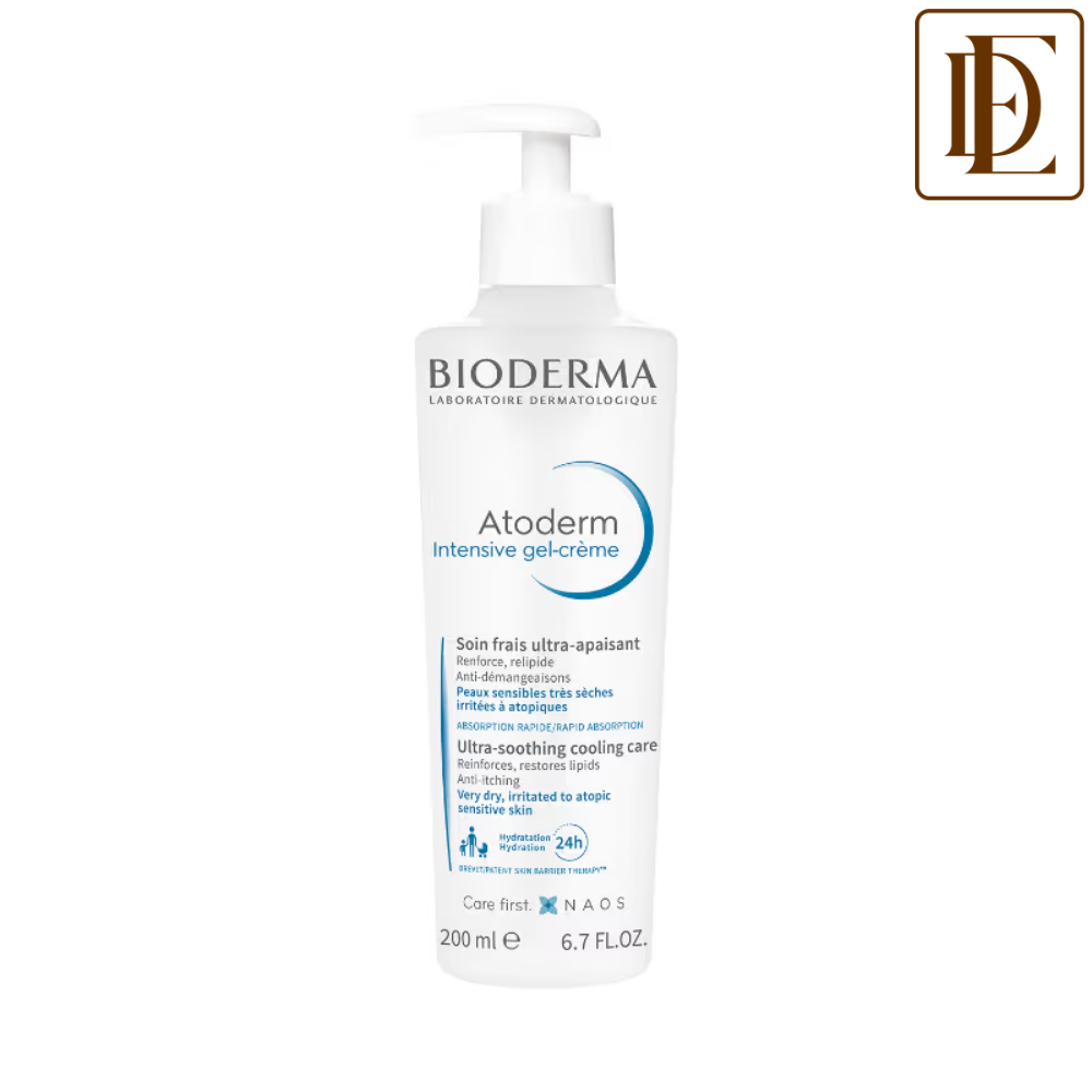 Bioderma Atoderm Intensive Gel Creme Moisturizer - Lightweight & Non Greasy - Dry Skin