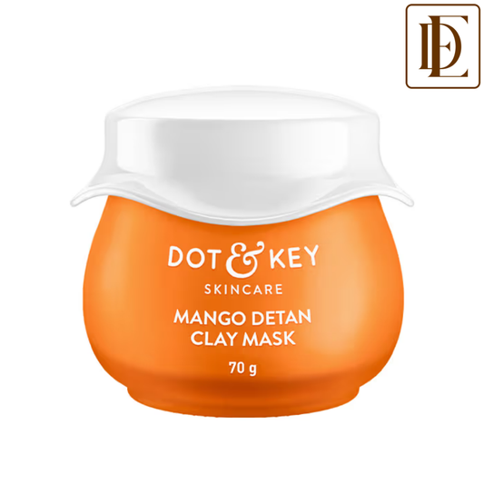 Dot & Key Mango Detan Clay Mask, With Alpha-Arbutin & Niacinamide, Clear Tan, Easy to Rinse Formula