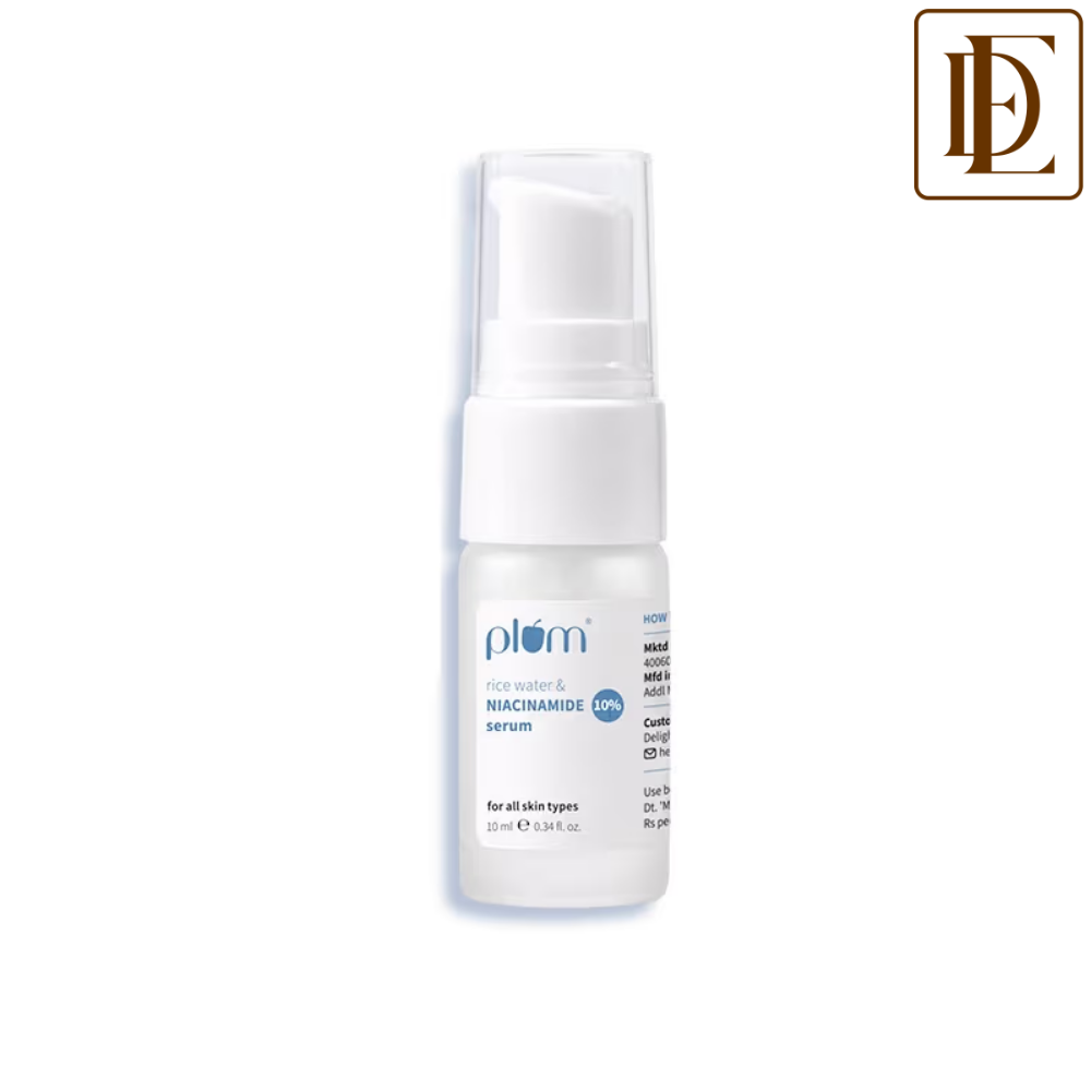Plum 10% Niacinamide Brightening Face Serum with Rice Water & Ferment - Fades Blemishes & Acne Marks