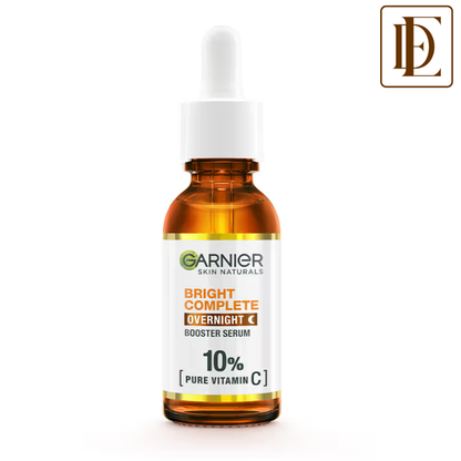 Garnier Bright Complete OverNight Booster Vitamin C + Serum With 10% Pure Vitamin C To Repair & Brighten Skin