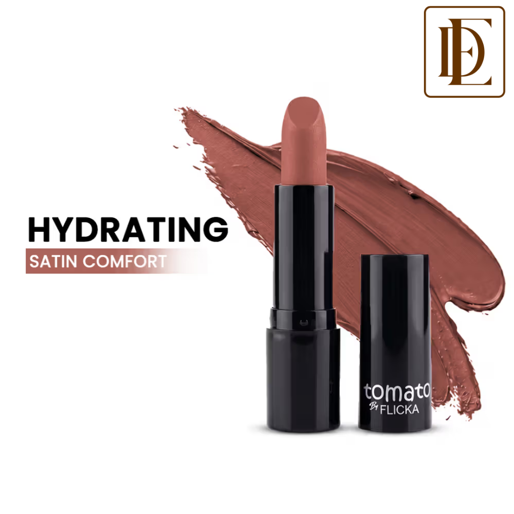 Flicka Tomato Bullet Lipstick Long Lasting Lightweight Intense Pigment Rich Matte Finish