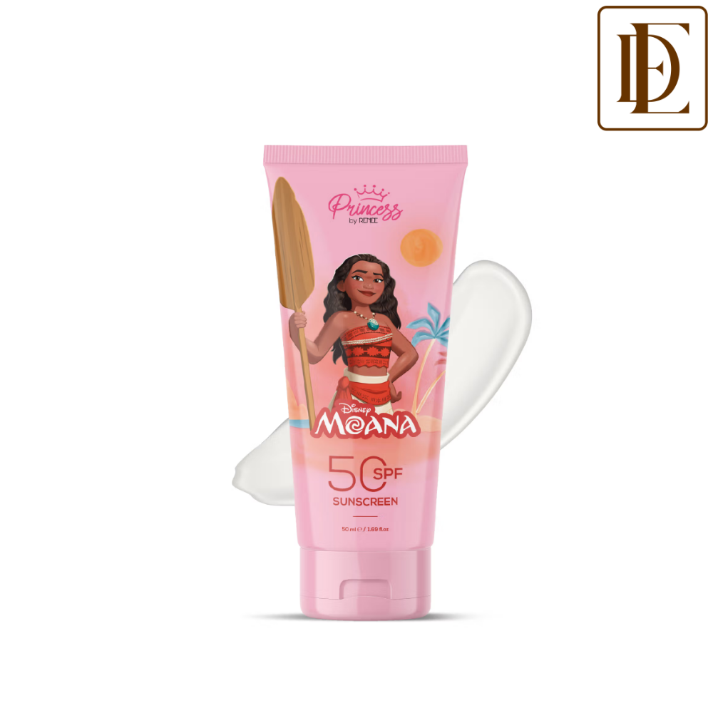 Princess by RENEE Disney Moana Sunscreen with SPF 50, Protects & Nourishes, Zero White Cast