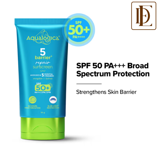 Aqualogica 5 Barrier+ Repair Sunscreen With Avocado & 5 Essential Ceramides SPF 50 PA++++ UVA/B