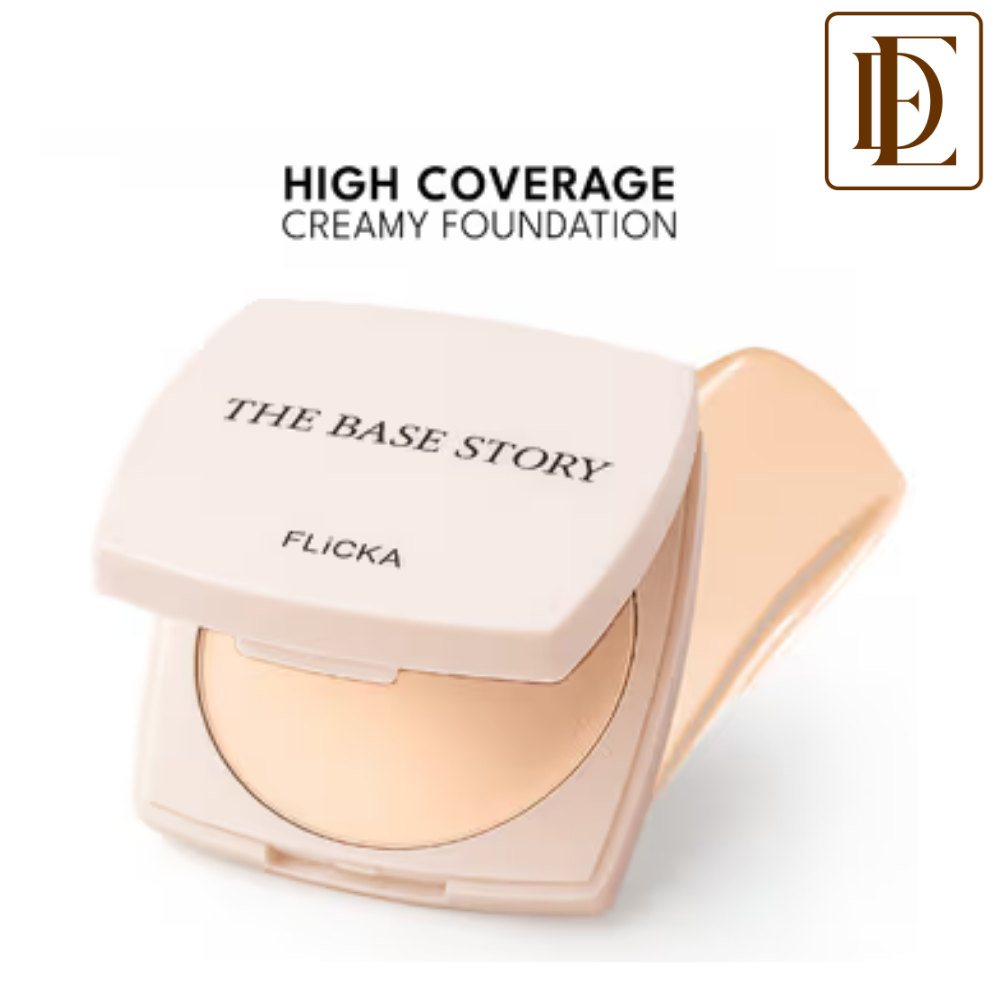 Flicka The Base Story Foundation High Coverage Satin Matte Finish Lightweight Waterproof