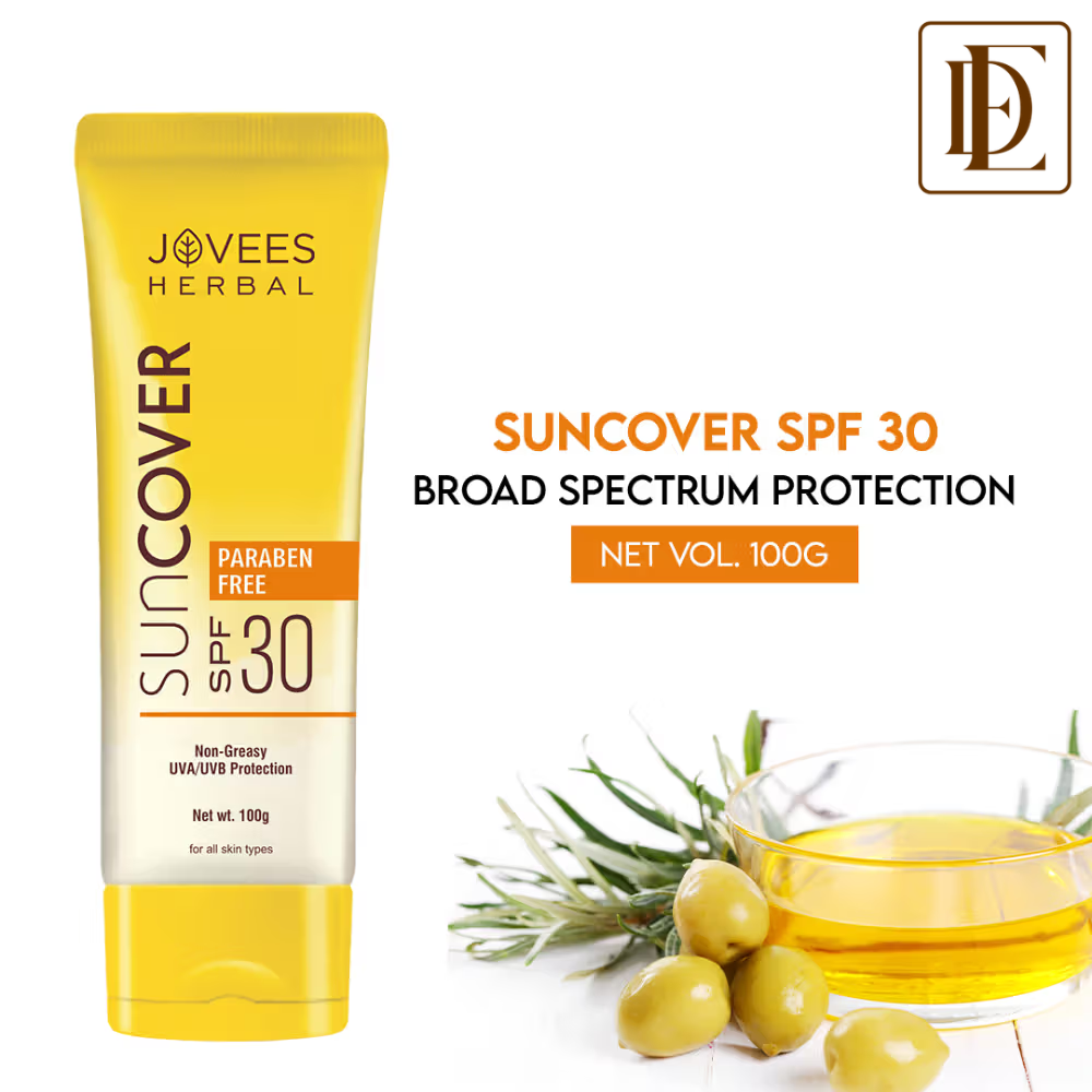 Jovees Herbal Sandalwood Natural Sun Cover SPF 30 UVA/UVB Protection For All Skin Types