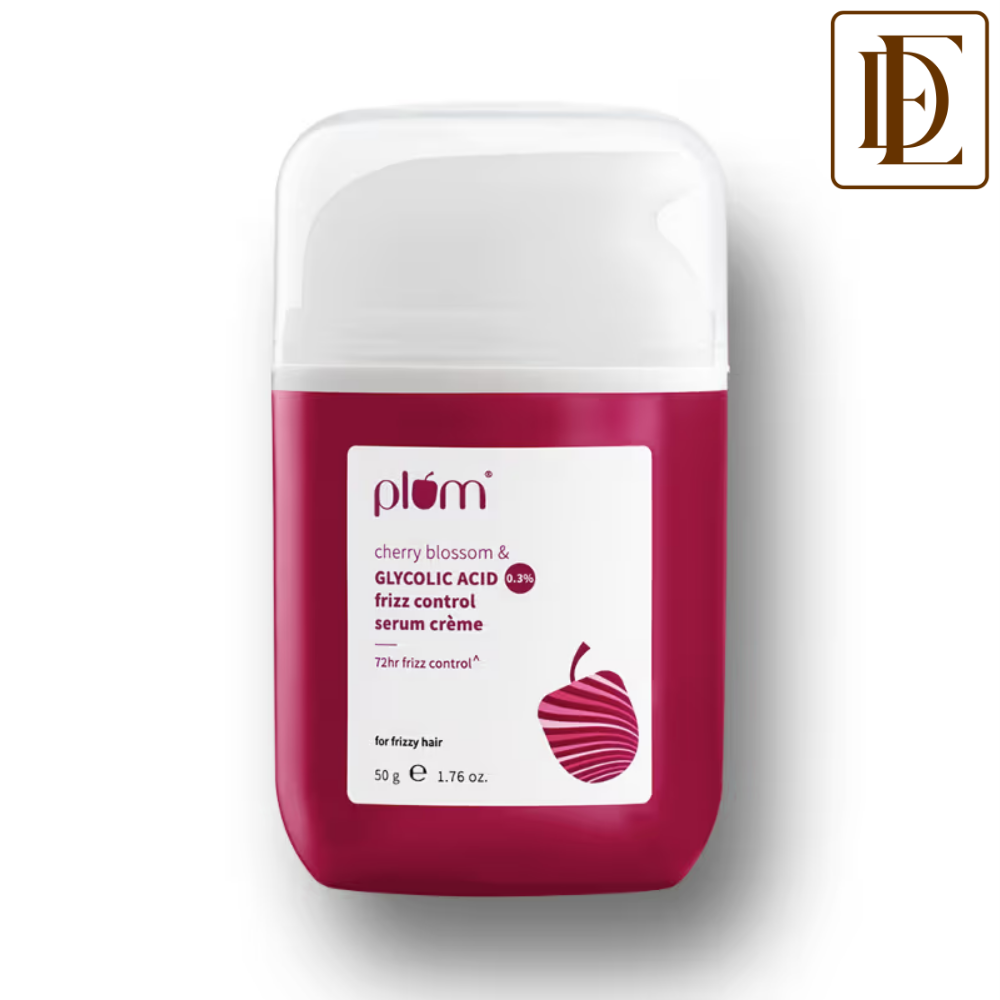 Plum 0.3% Glycolic Acid & Cherry Blossom Frizz Control Hair Serum Creme