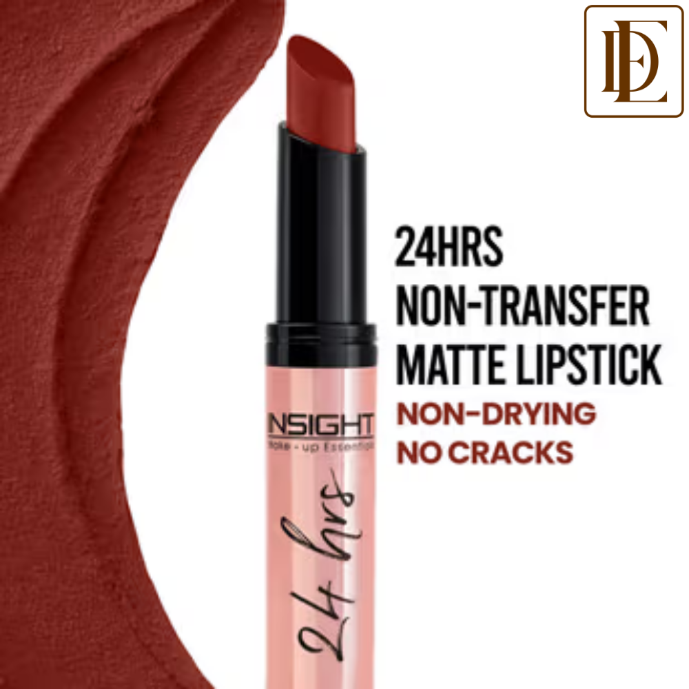 Insight Cosmetics 24 Hrs Non Transfer Matte Lipstick, Creamy Texture Matte Finish, Waterproof