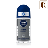 NIVEA Men Deodorant Roll On - Silver Protect - Antibacterial Odour Protection For 72H Freshness