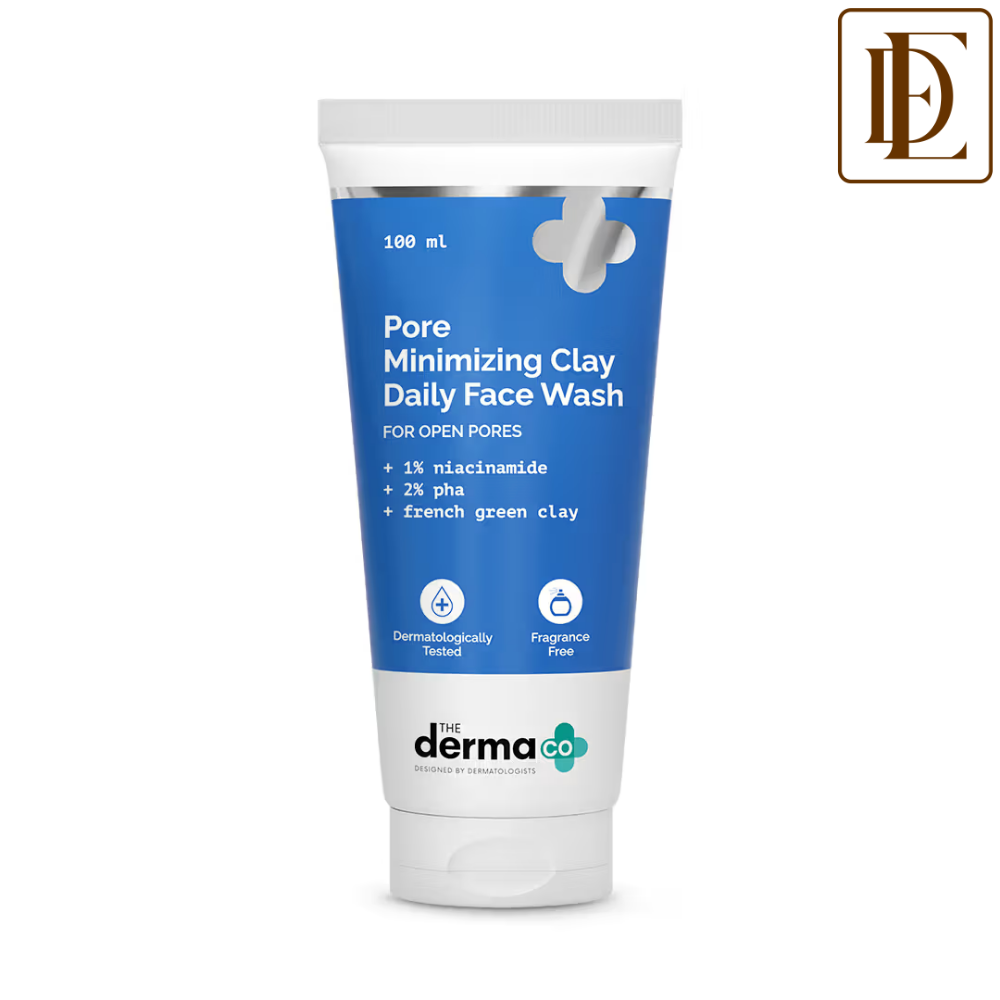 The Derma Co Pore Minimizing Face Wash With Clay, 1% Niacinamide & 2% PHA For Open Pores