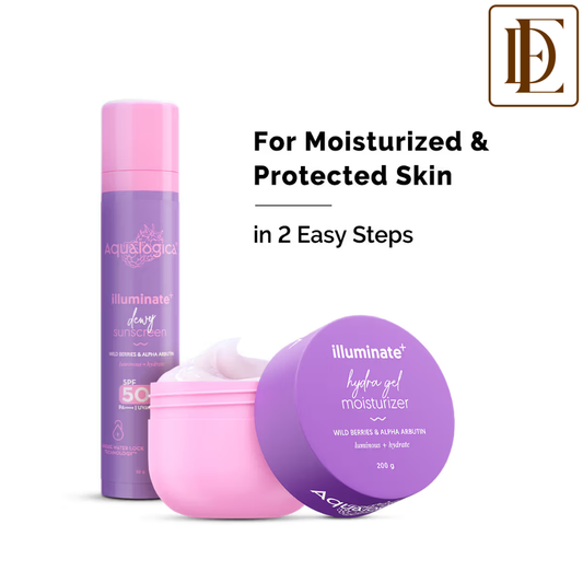 Aqualogica Skin Illuminate Duo With Illuminate Sunscreen And Hydra Gel Moisturizer
